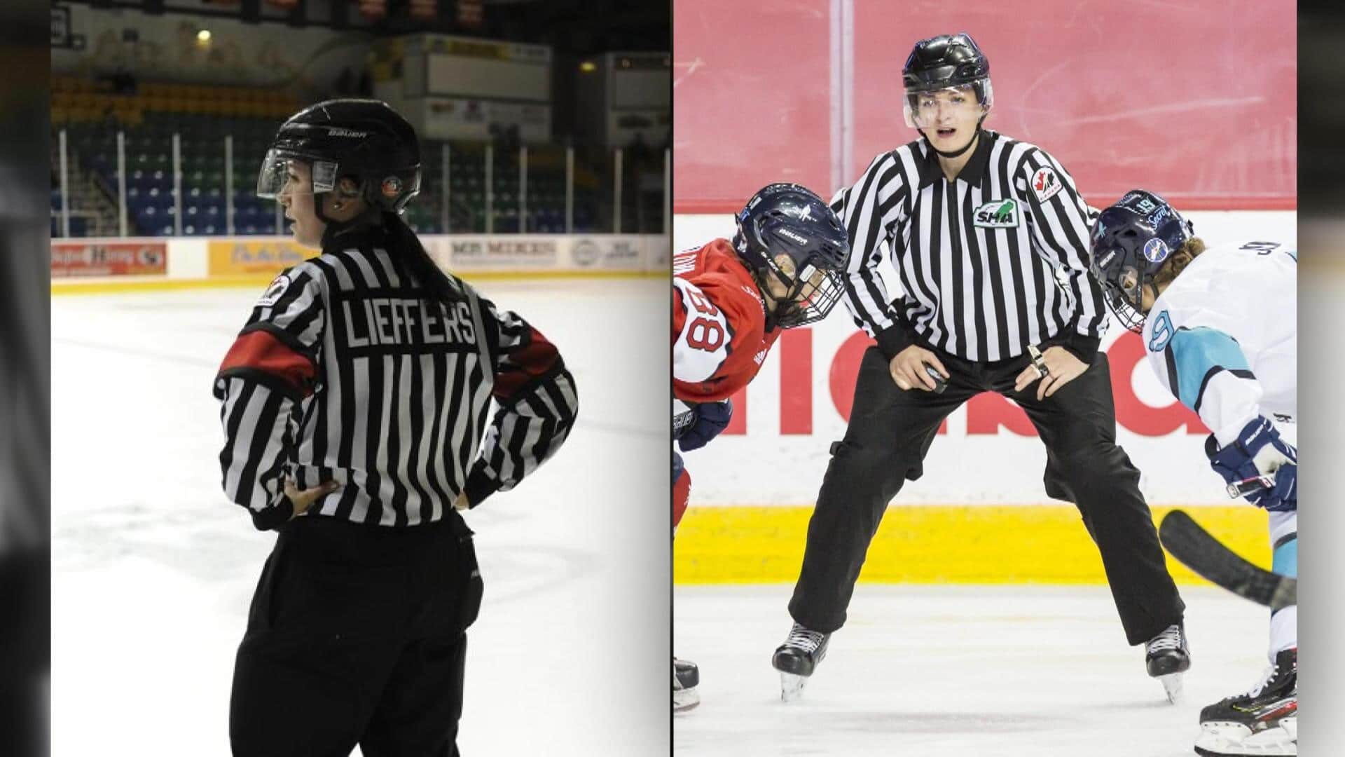Featured image for “2 Saskatchewan referees earn their stripes at Women’s World Hockey Championship”